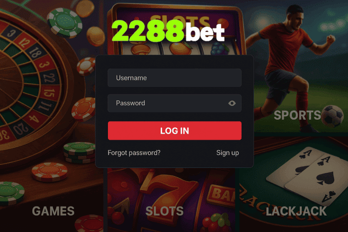 Acessar conta no Cassino 2288BET Brasil